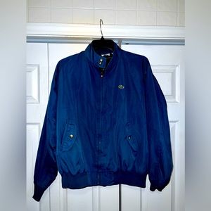 Vintage 80s Lacoste Jacket Mens XL Deadstock Izod Alligator Patch Plaid Liner